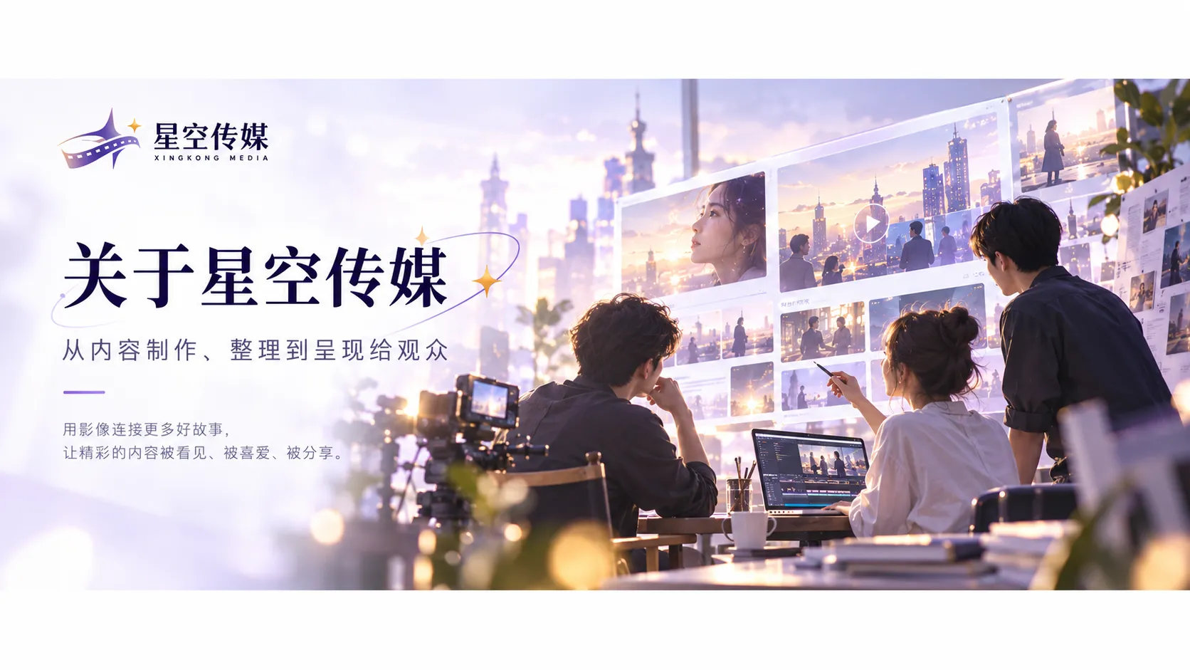 明亮简洁的星空传媒品牌视觉